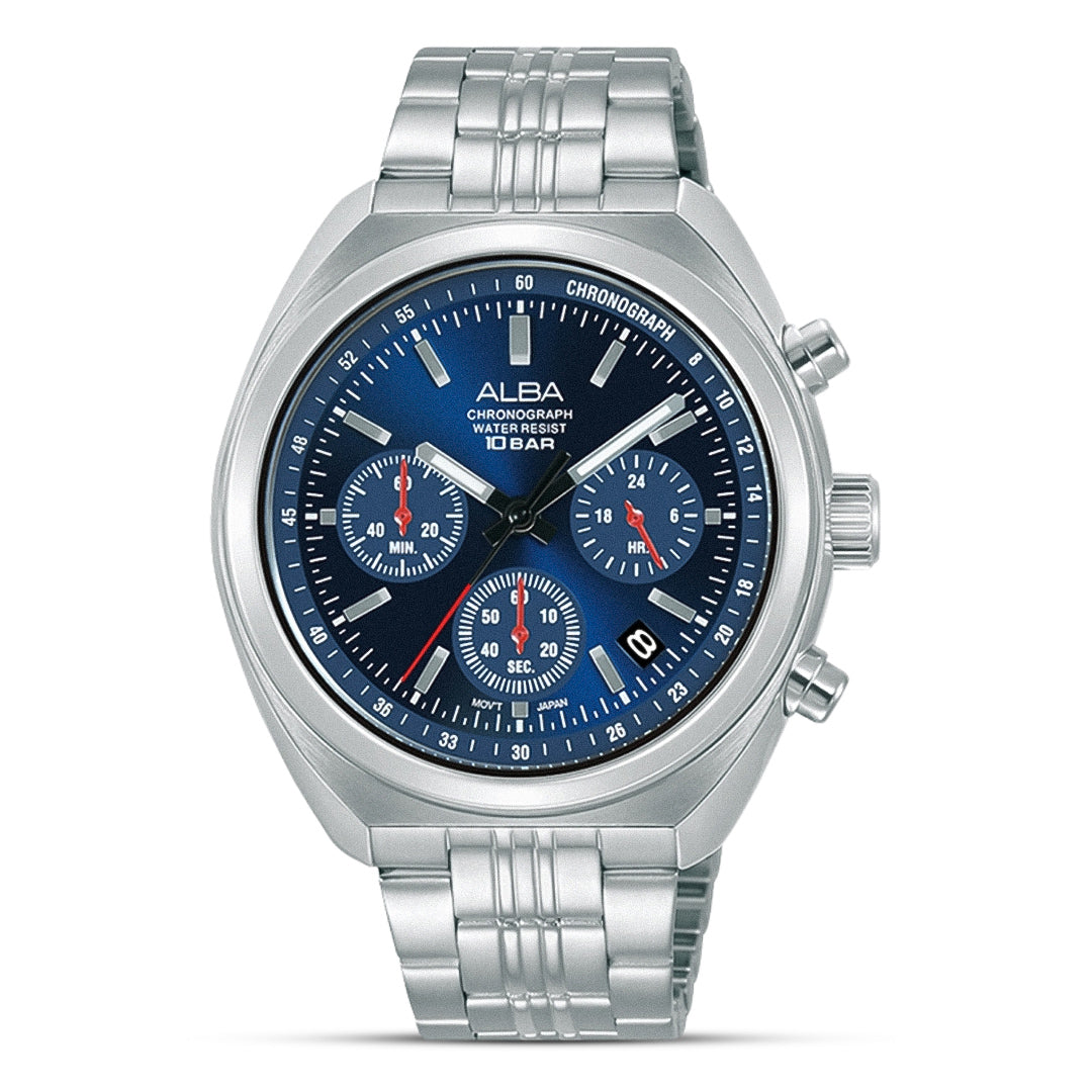 ALBA Chronograph Blue Sunray Dial Men's Watch | AT3K05X