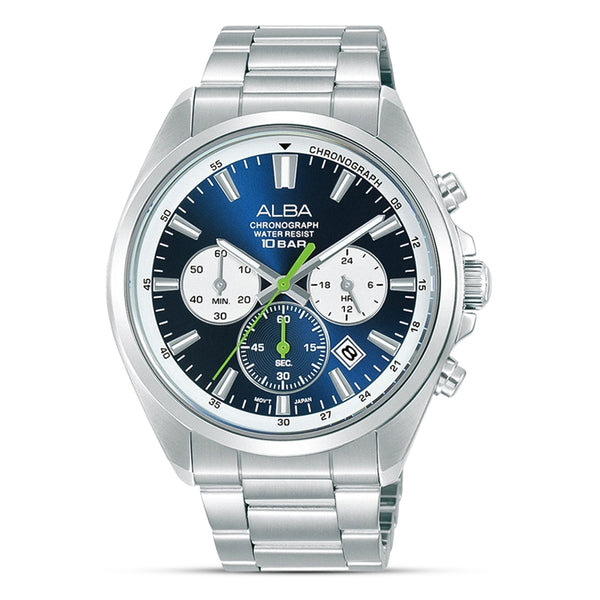 ALBA Active Chronograph Blue Sunray Dial Men's Watch | AT3K29X