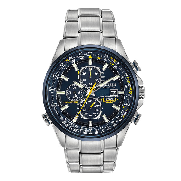 Citizen Eco-Drive World Chronograph Blue Dial Men's Watch | AT8020-54L