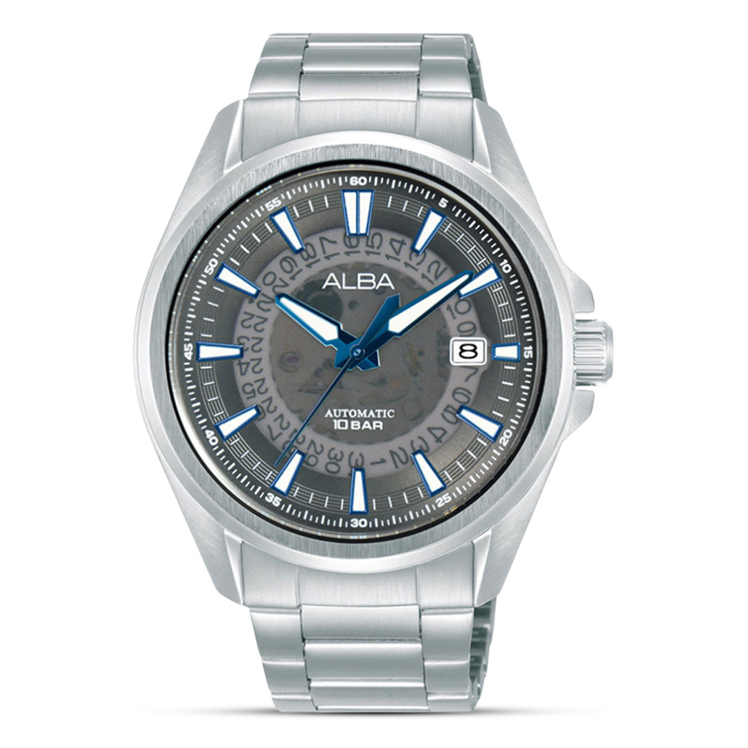 Alba Automatic Dark Grey Translucent Dial Men's Watch | AU4033X