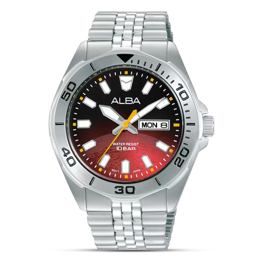 ALBA Sportive Red Gradation Dial Men's Watch | AV3581X