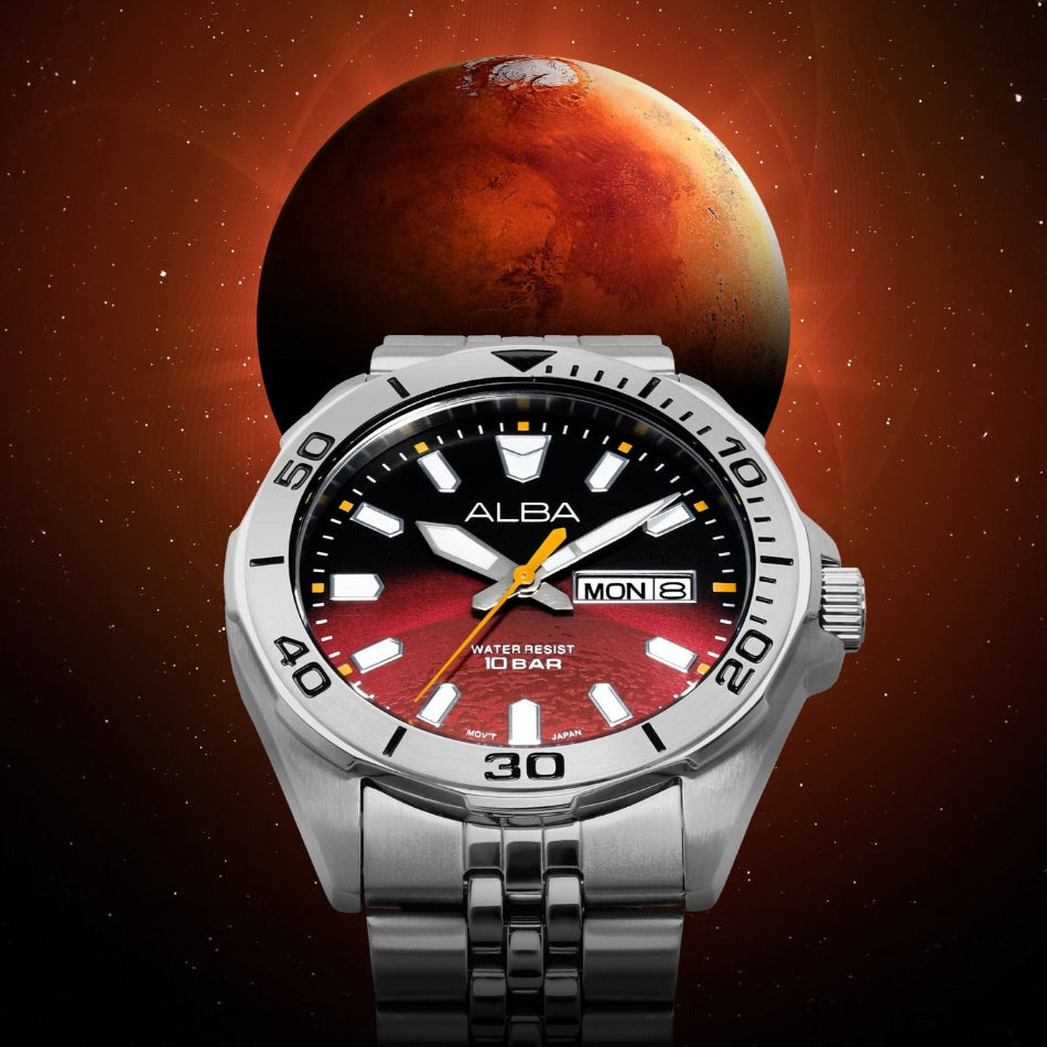 ALBA Sportive Red Gradation Dial Men's Watch | AV3581X