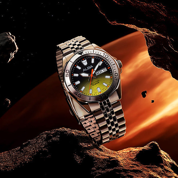 ALBA Sportive Yellow Gradation Dial Men's Watch | AV3583X