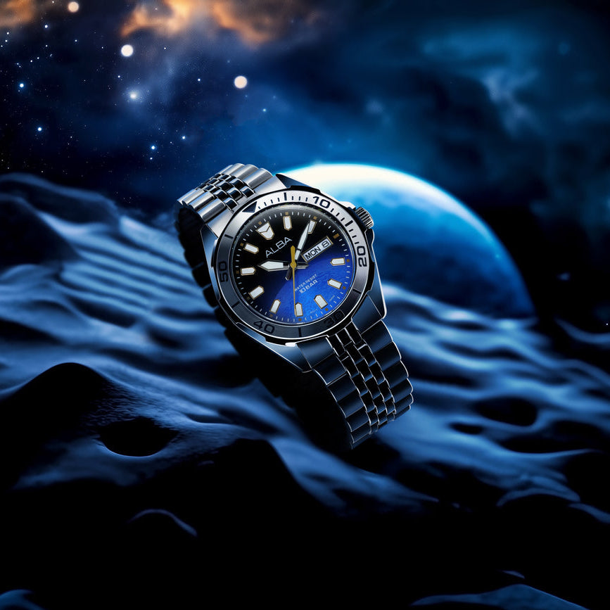 ALBA Sportive Neptune Blue Gradation Dial Men's Watch | AV3589X