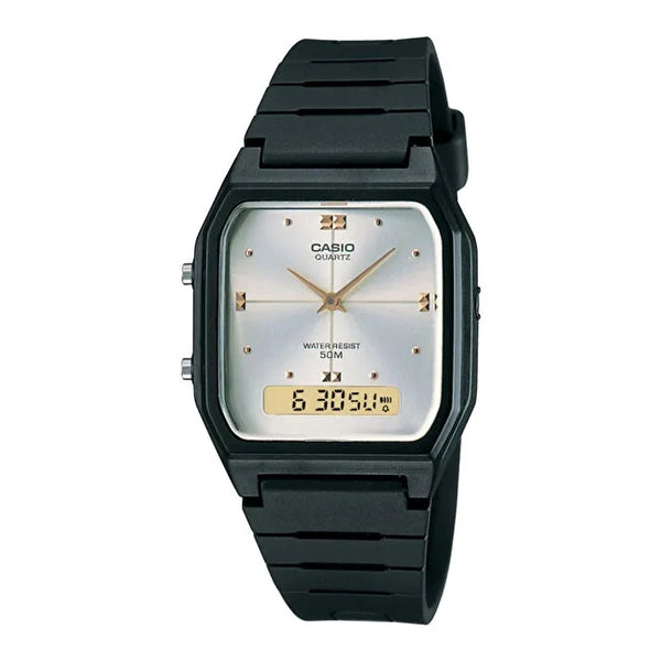 Casio Digital-Analogue White Dial Resin Strap Unisex Watch| AW-48HE-7AVDF