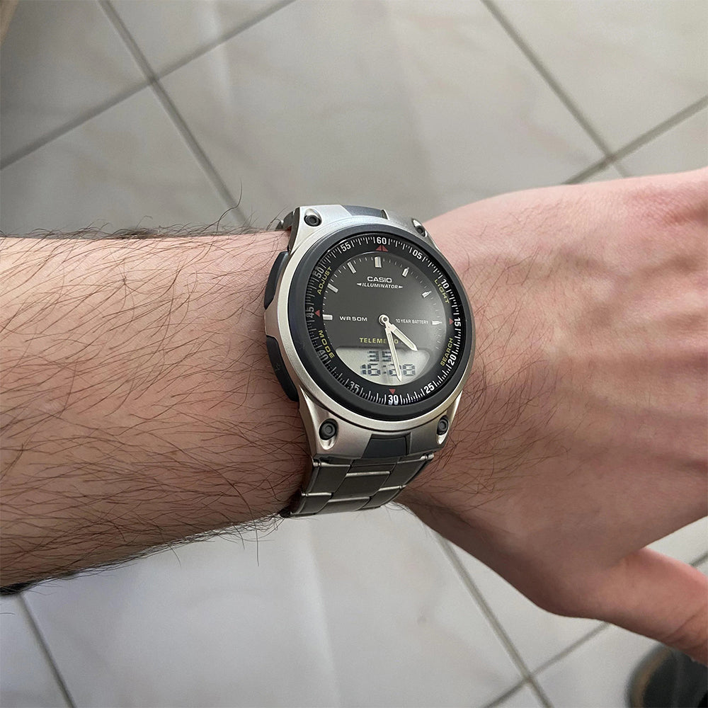 Casio Youth Dual Time Stainless Steel Watch | AW-80D-1AVDF