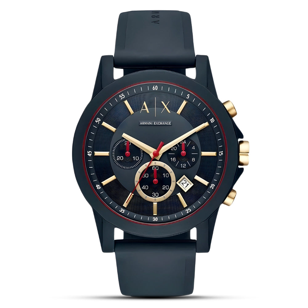 Armani Exchange Graphite Grey Dial Silicone Band Men's Watch AX1335