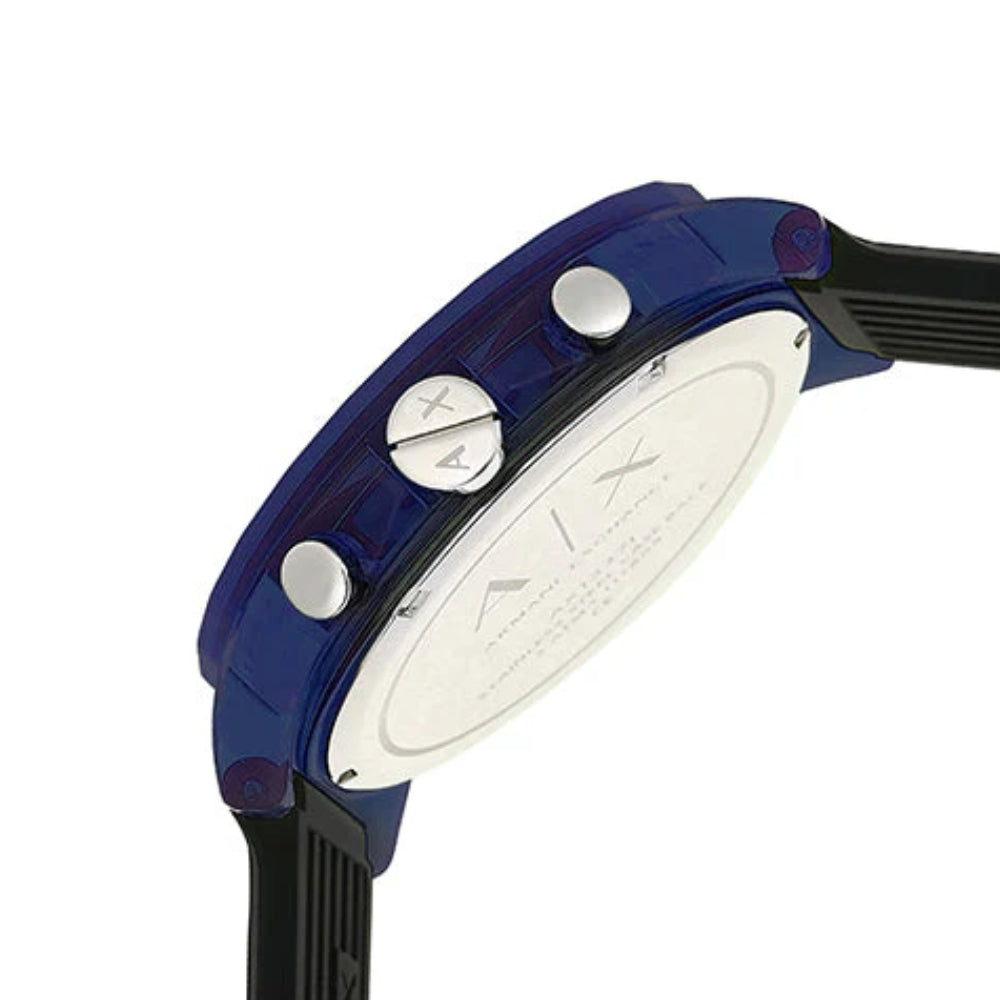 Armani Exchange Black Dial Silicone Strap Men's Watch AX1339