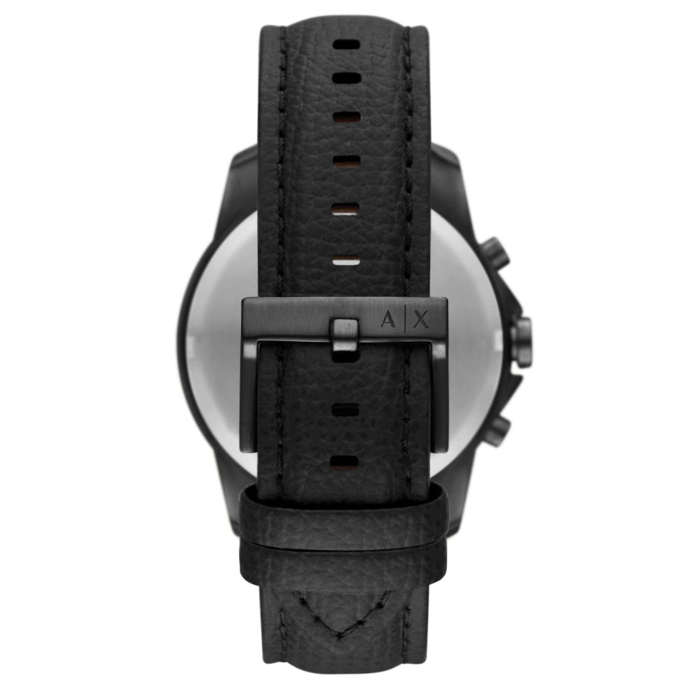 Armani Exchange Chronograph Black Leather Men's Watch AX1724