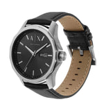 Armani Exchange Grey Dial Leather Strap Men's Watch | AX1735