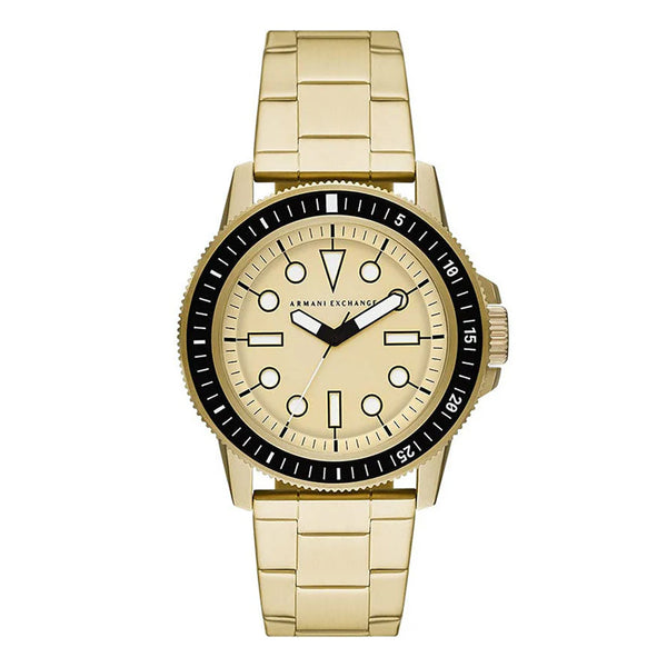 Armani Exchange Leonardo Gold Tone Dial Men's Watch | AX1854