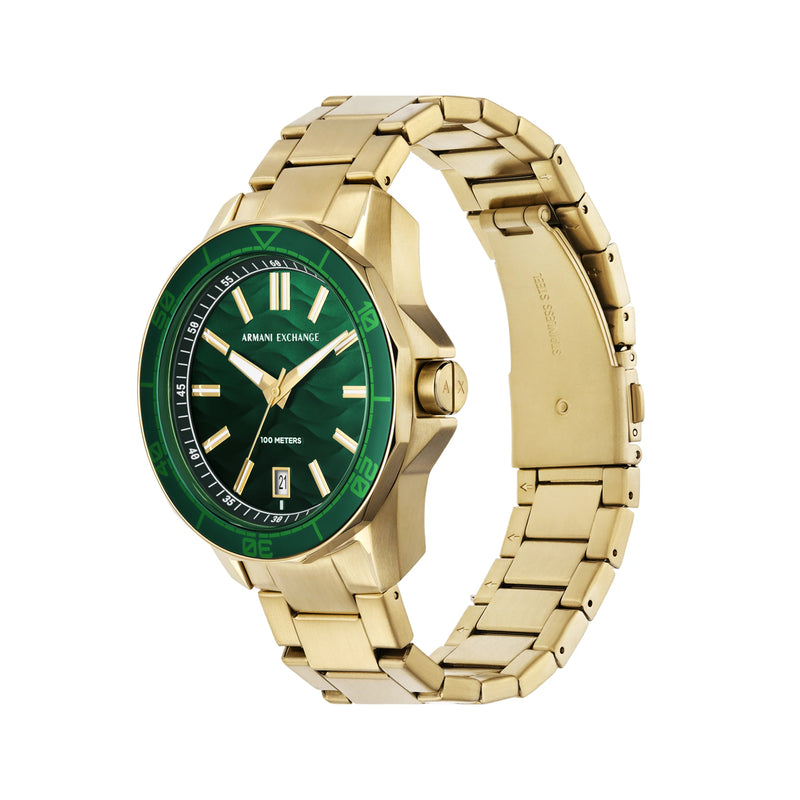 Armani Exchange Dive Inspired Sports Green Dial Men's Watch | AX1951