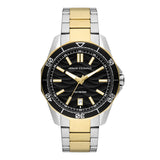 Armani Exchange Dive Inspired Two Tone Black Dial Men's Watch | AX1956