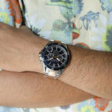 Armani Exchange Spencer Two Tone Blue Dial Men's Watch | AX1965