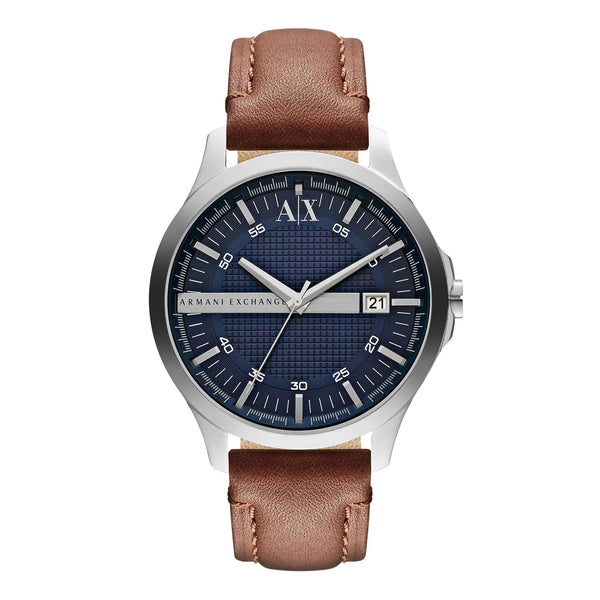 Armani Exchange Hampton Blue Dial Leather Band Men's Watch | AX2133