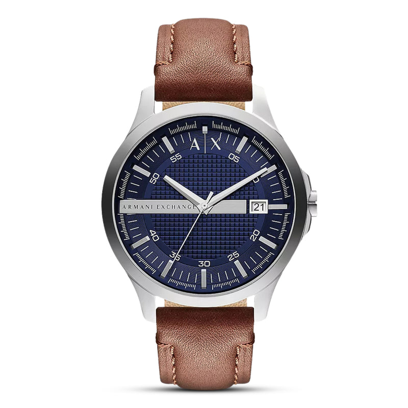 Armani Exchange Hampton Blue Dial Leather Band Men's Watch | AX2133