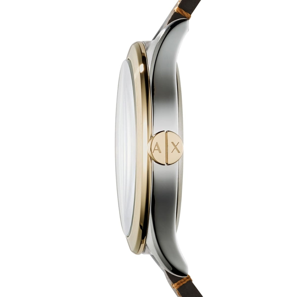 Armani Exchange Blue Dial Leather Strap Men's Watch AX2334