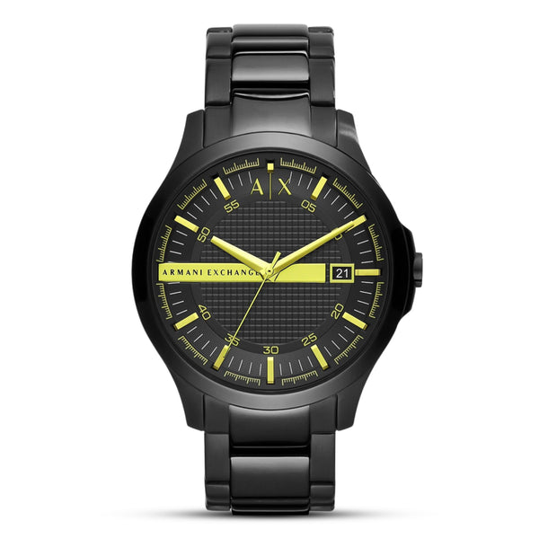 Armani Exchange Hampton Textured Black Dial Men's Watch | AX2407