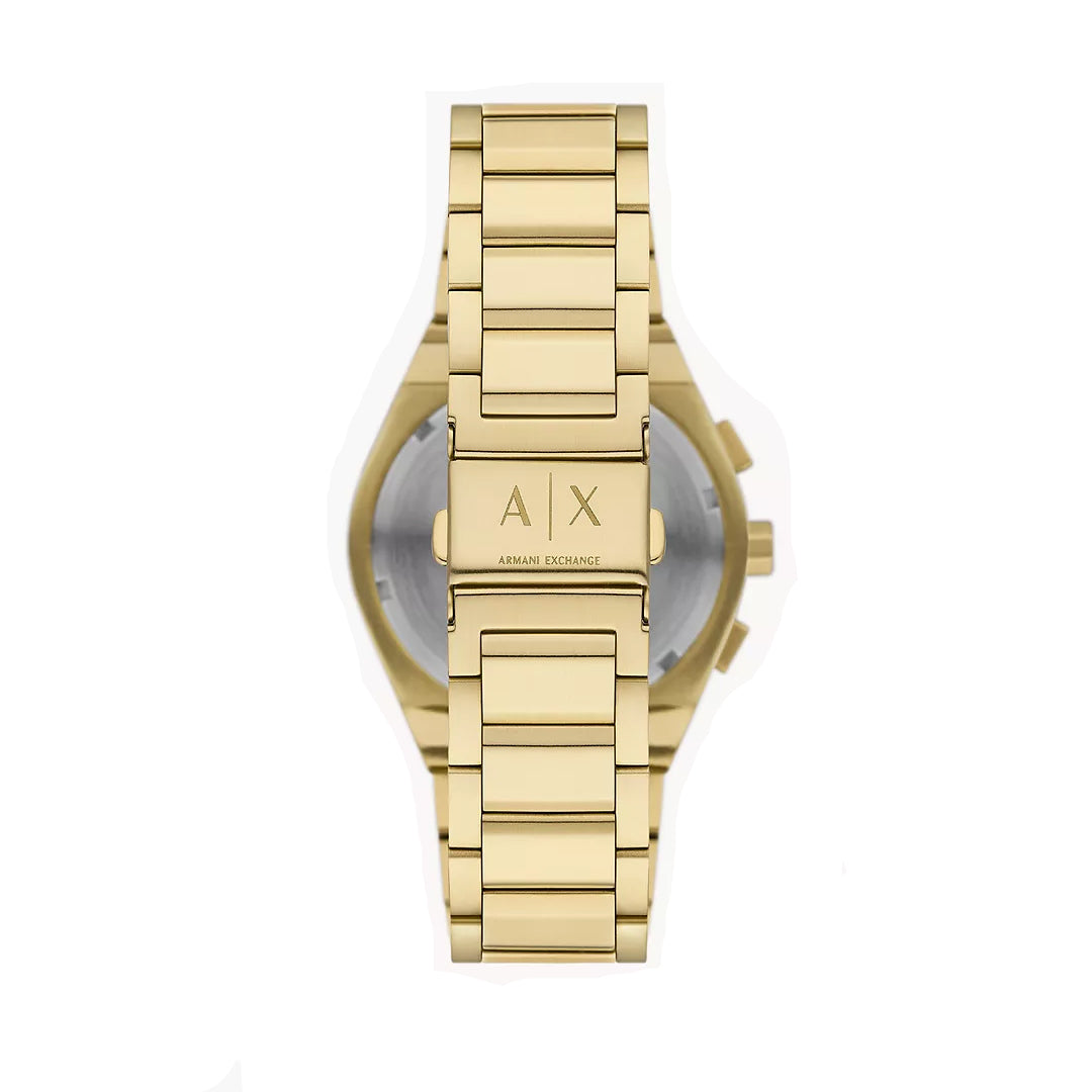 Armani Exchange Chrono Gold Tone Black Dial Watch | AX4180