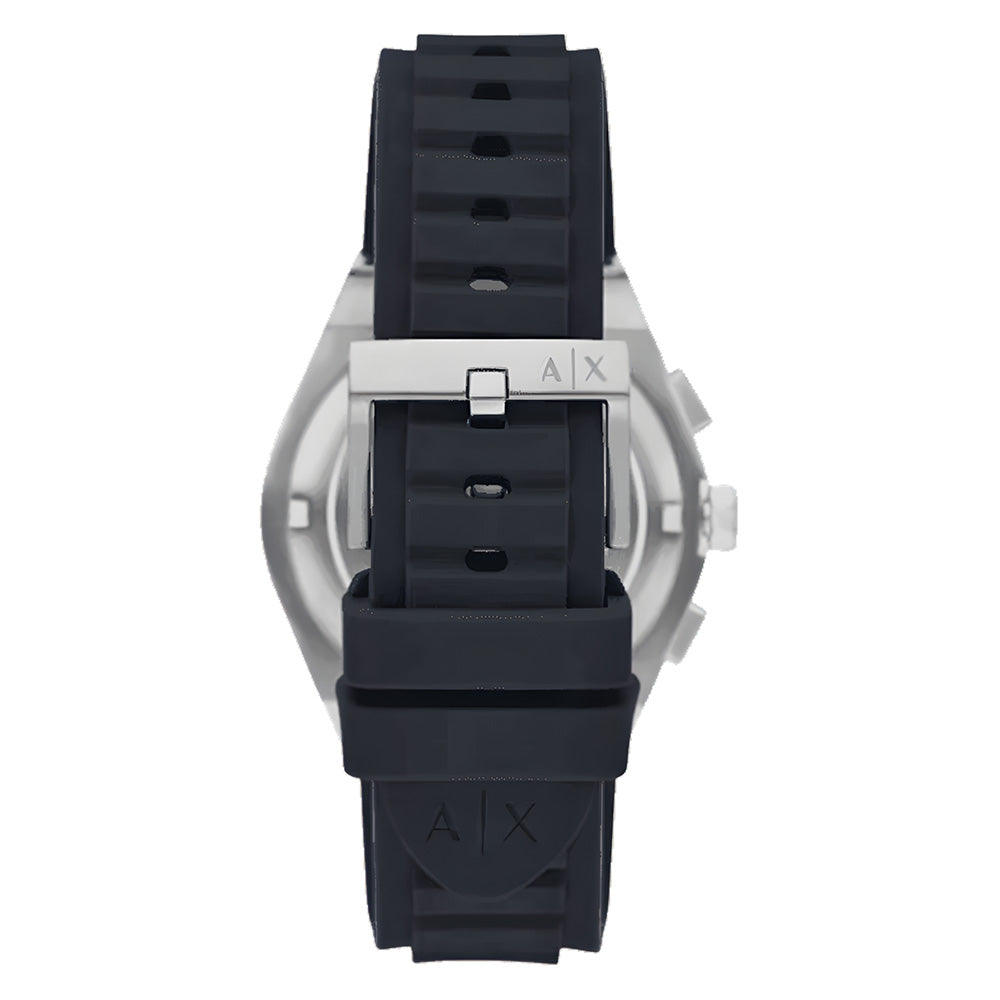 Armani Exchange Rafael Blue Silicone Strap Blue Dial Men's Watch AX4185