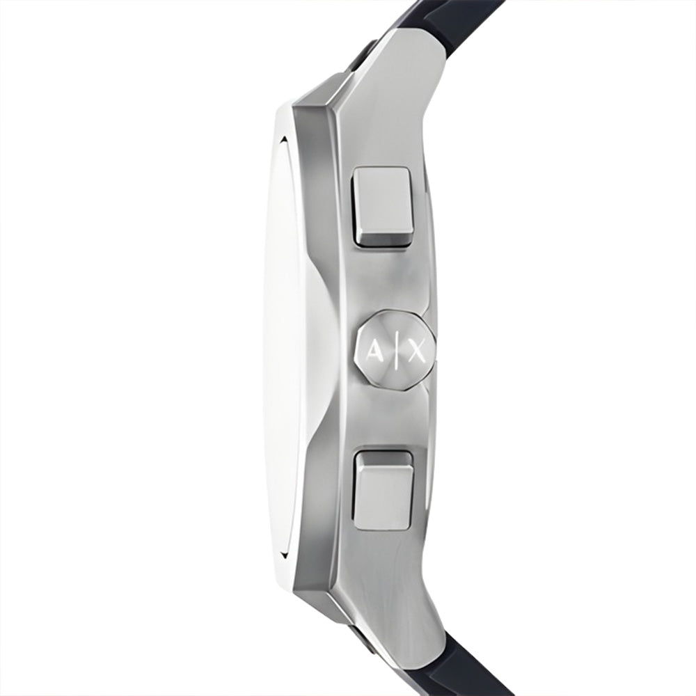 Armani Exchange Rafael Blue Silicone Strap Blue Dial Men's Watch AX4185