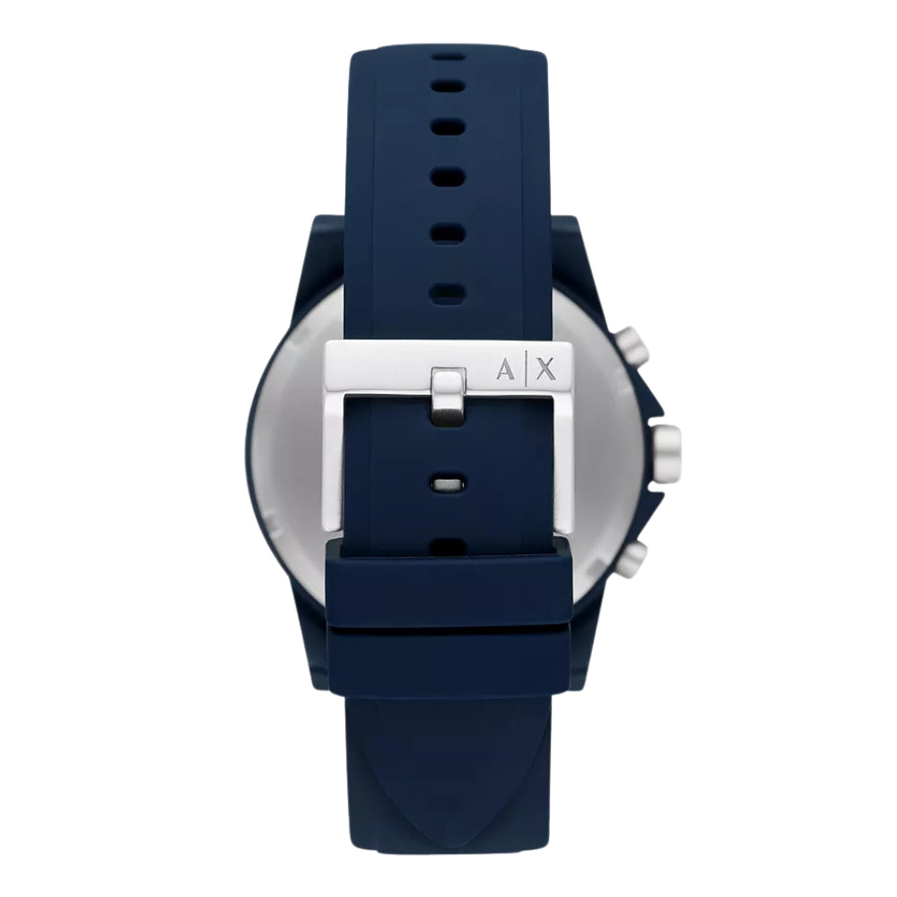 Armani Exchange Dark Blue Dial Silicone Strap Men's Watch AX7128