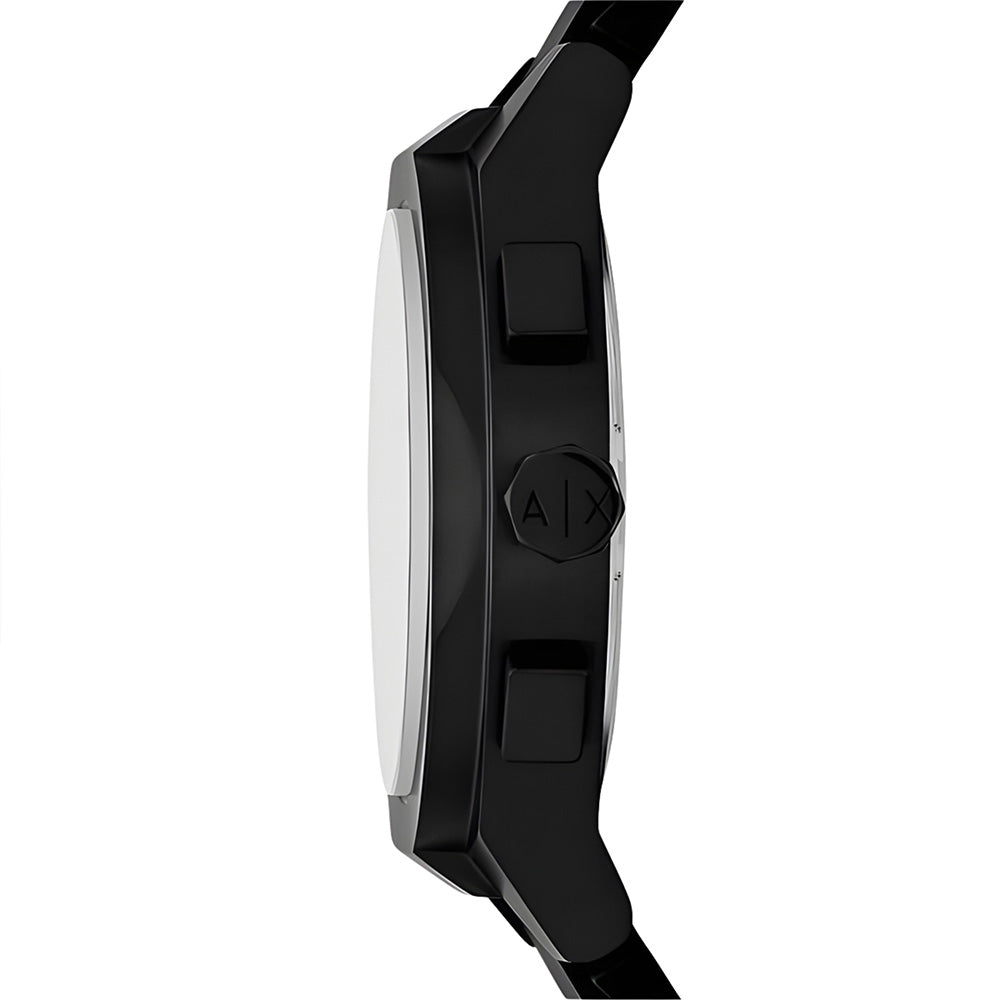 Armani Exchange Rafael Black Silicone Strap Watch AX7165