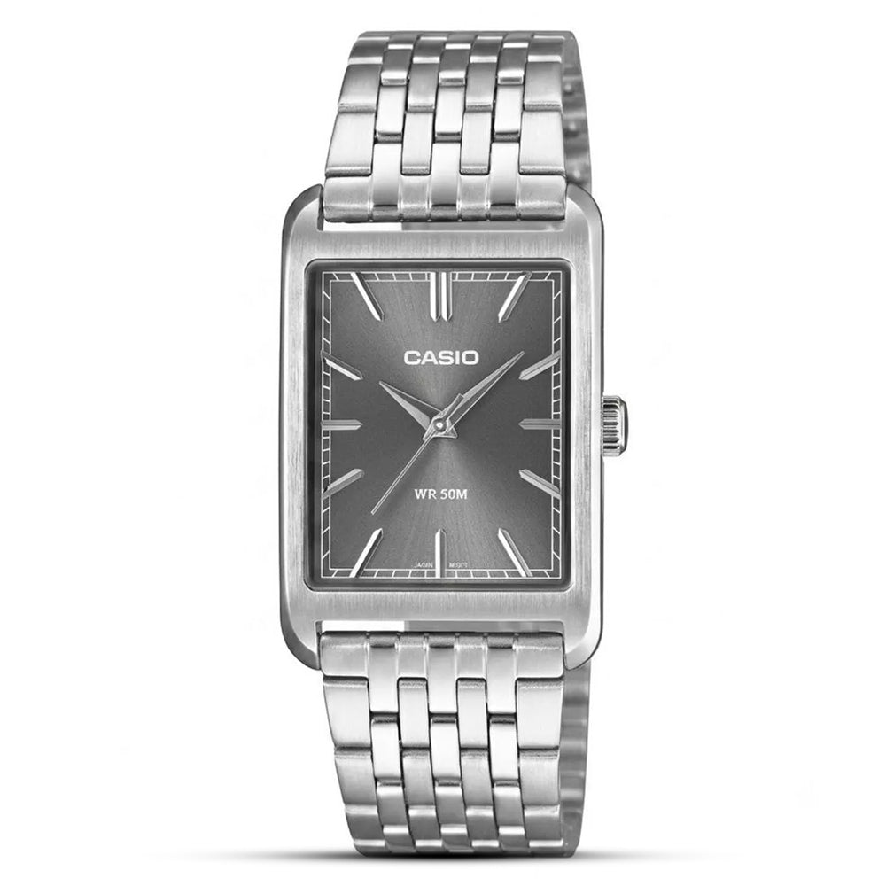 CASIO RECTANGLE GREY DIAL MEN'S WATCH MTP-B215D-8AVDF