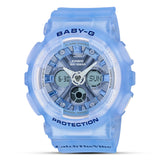 Casio Baby-G Transparent Blue Resin Strap Ladies Watch BA-130CV-2A