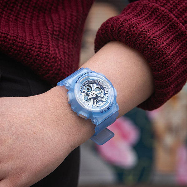 Casio Baby-G Transparent Blue Resin Strap Ladies Watch BA-130CV-2A