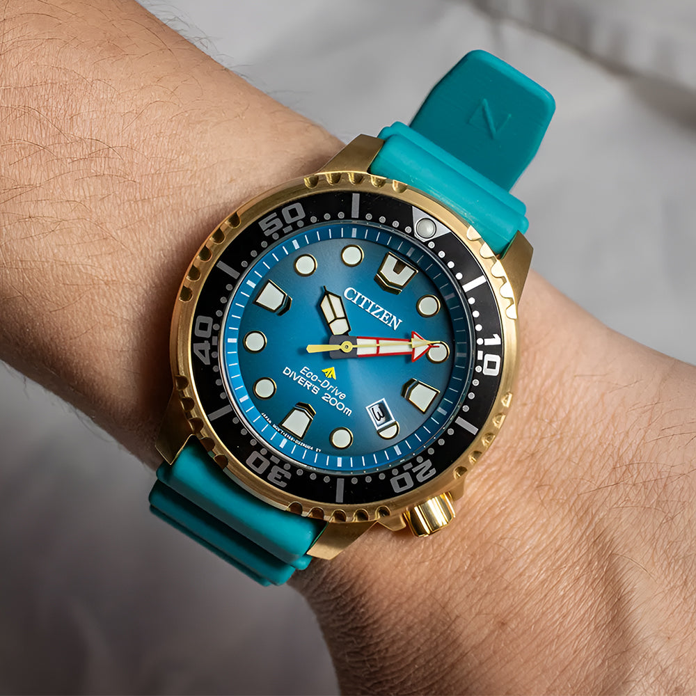 Citizen Eco-Drive Promaster Turquoise Blue Dial Mens Watch BN0162-02X