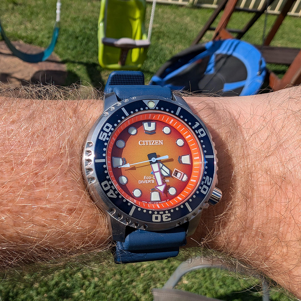 Citizen Eco-Drive Promaster Orange Dial Mens Watch BN169-03X