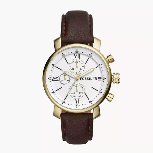FOSSIL Rhett Chronograph Brown Leather Men's Watch| BQ1009