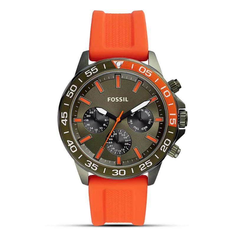 Fossil Bannon Multifunction Orange Silicon Strap Watch | BQ2500