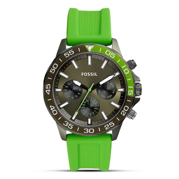 Fossil Bannon Multifunction Green Silicon Strap Watch | BQ2501