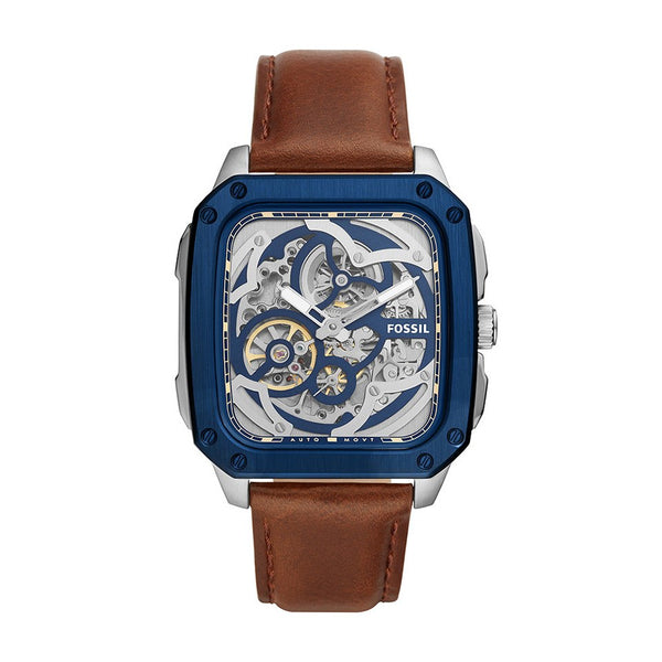 Fossil Inscription Brown Leather Automatic Men's Watch| BQ2571