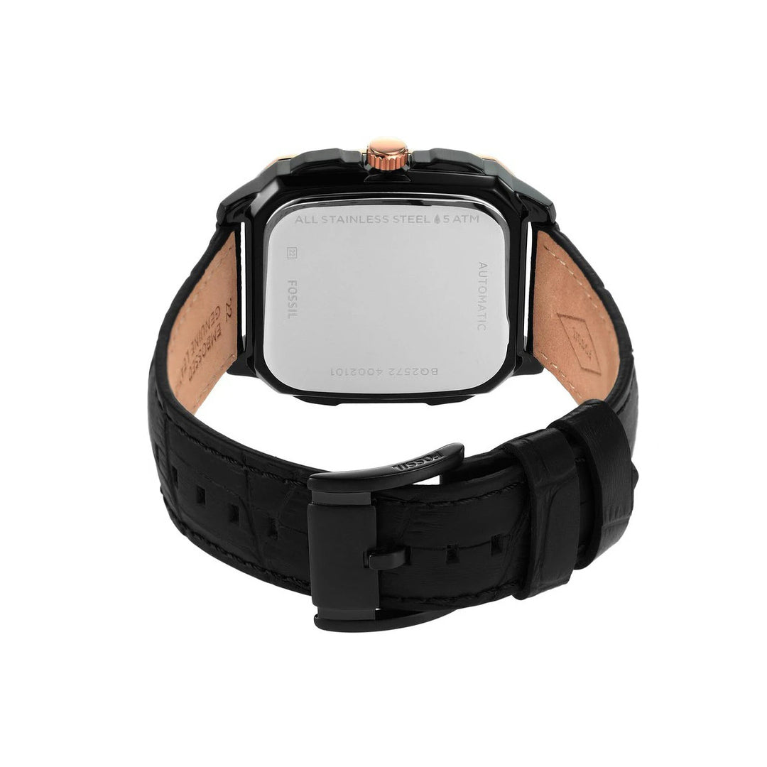 Fossil Inscription Automatic Black Skeleton Dial Men's Watch | BQ2572