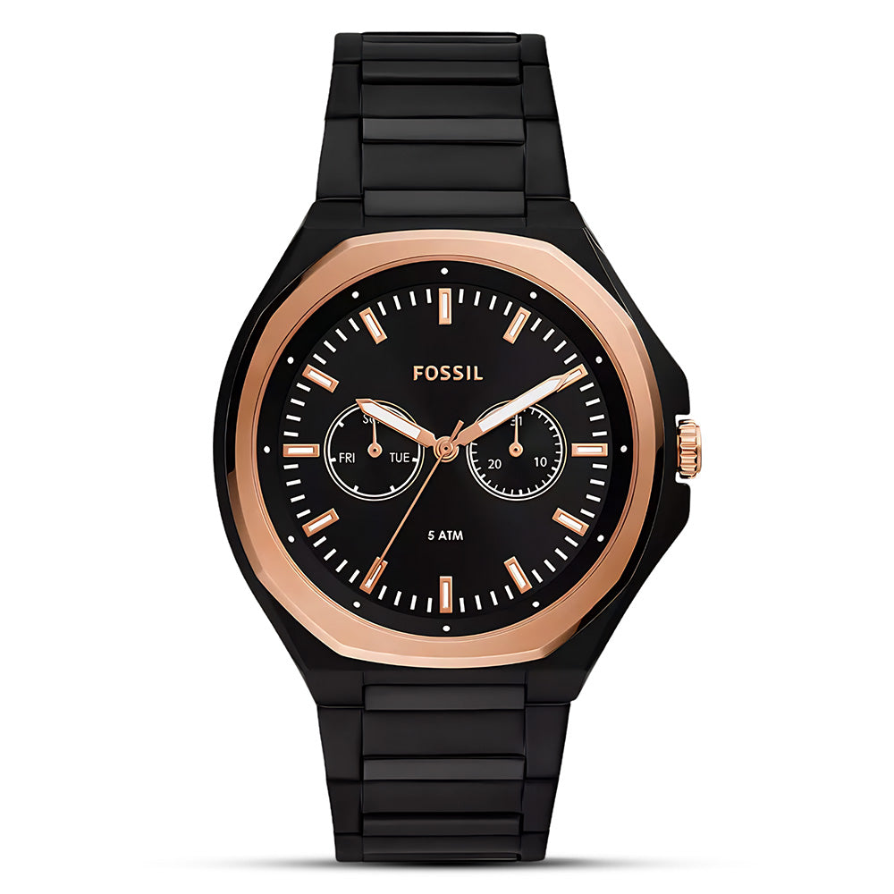 Fossil Fossil Evanston Multifunction Black Dial Men's Watch | BQ2645