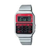 Casio Vintage 70's Style Digital Calculator Red Dial Unisex Watch | CA-500WE-4BDF