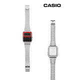 Casio Vintage 70's Style Digital Calculator Red Dial Unisex Watch | CA-500WE-4BDF