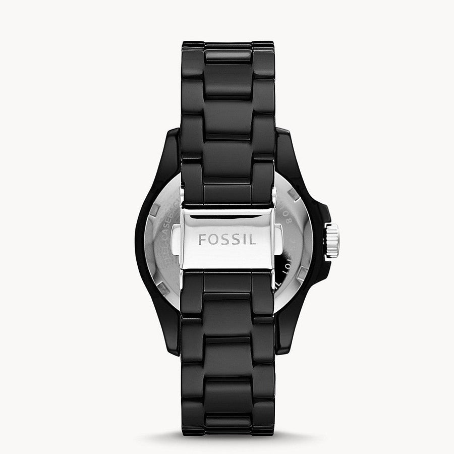 Matte black fossil watch women's hotsell