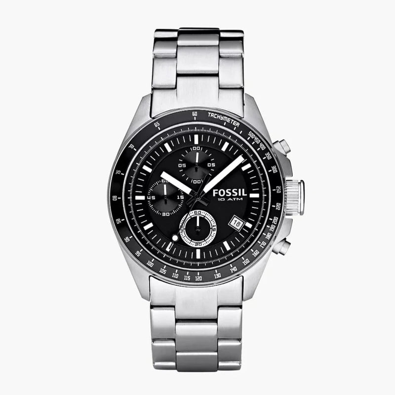 Fossil Decker Black Dial Chronograph Men's Watch | CH2600