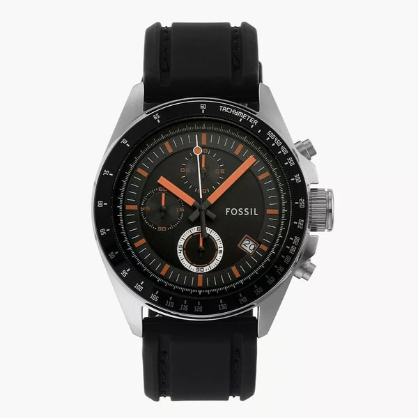 Fossil Decker Black with Orange Silicone Watch | FS5921Fossil Decker Black with Orange Silicone Watch | FS5921