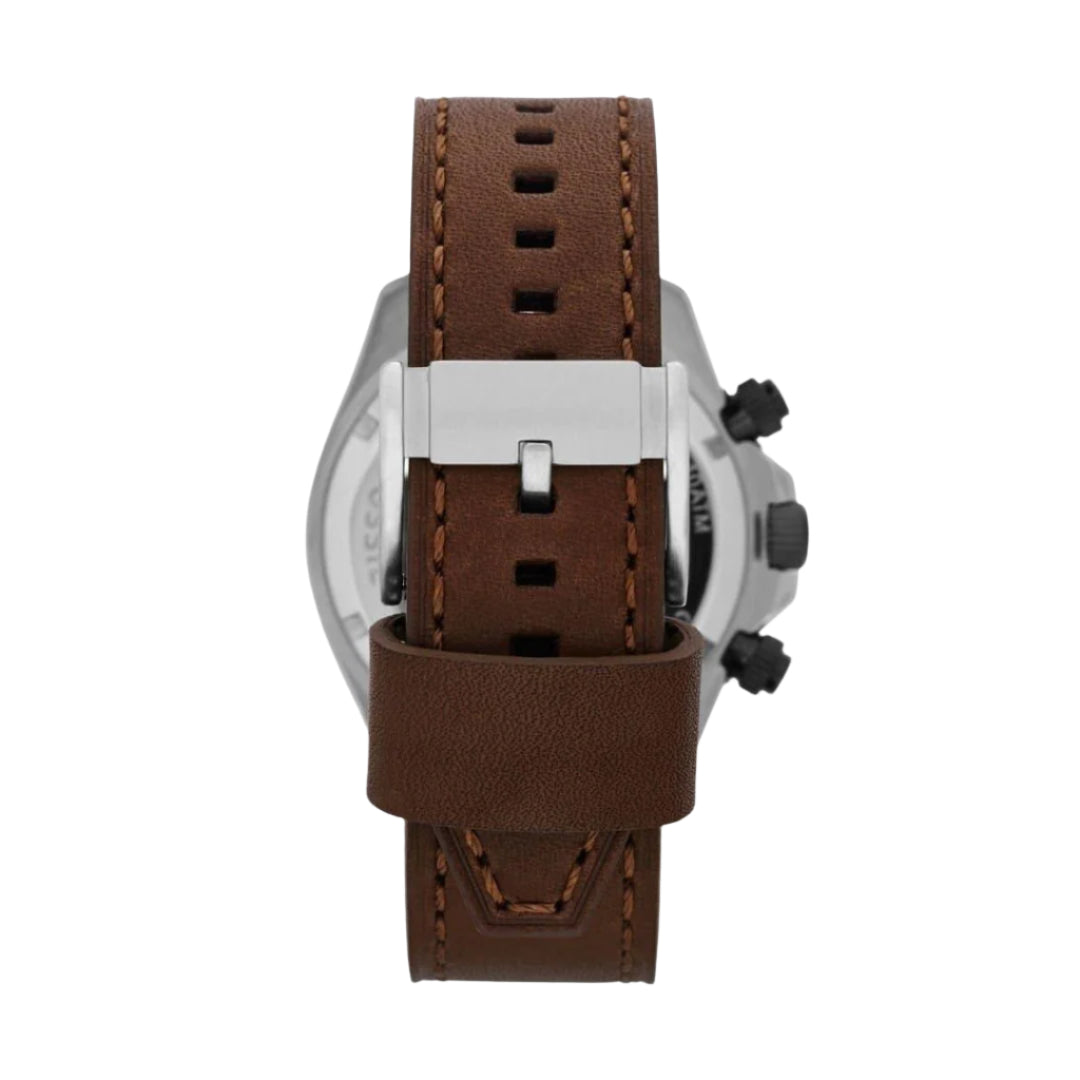 Fossil Retro Traveler Chronograph White Dial Brown Band Watch | CH2886