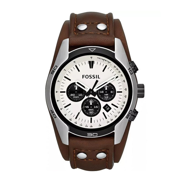 Fossil Coachmen Chronograph White Dial Men's Watch | CH2890