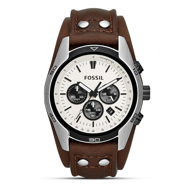 Fossil Coachmen Chronograph White Dial Men's Watch | CH2890