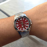 Casio Enticer Red Dial Men's Watch | MTP-VD01D-4BVUDF