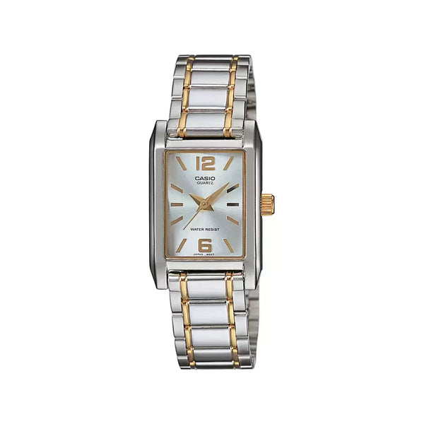 Casio Two-Tone Silver Dial Woman's Watch LTP-1235SG-7ADF