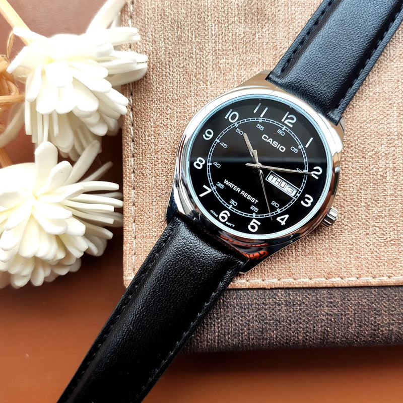 Casio enticer top leather strap