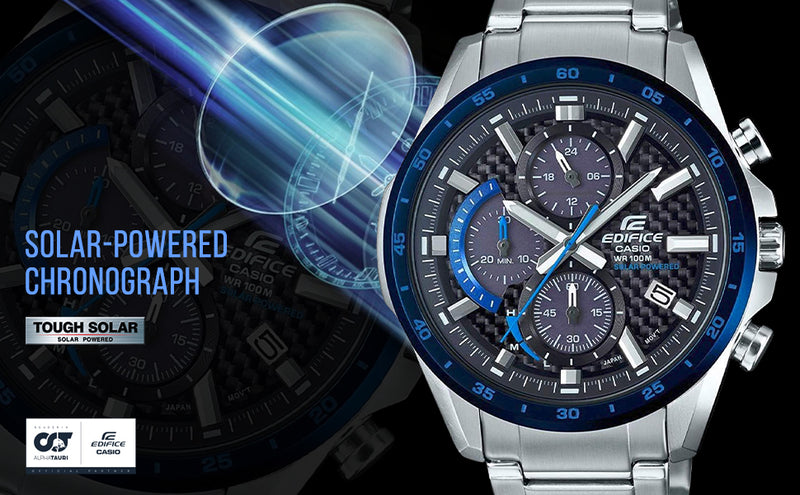 Casio Edifice Solar Powered Black Dial Watch| EQS-900DB-2AVUDF